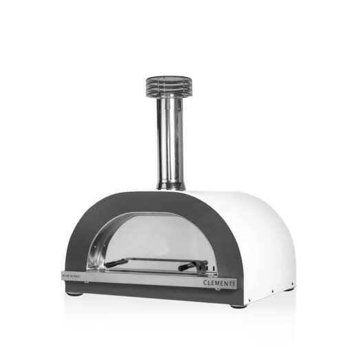 60x60 Clementi Gold Family wood fired pizza oven in white - the pizza oven shop